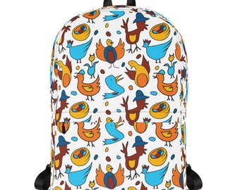 Enfant oiseau sac à dos, sac à dos de l’école, oiseau mignon sac à dos, sac à dos de canard, poulet sac à dos