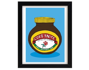 Corbynite | Marmite | Jeremy Corbyn | Art Print | Illustration | Wall Decor | A4 / A3