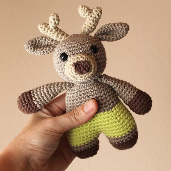 Reindeer - Animalius. Crochet Doll, Amigurumi Toy, Crocheting, Made to Order, Animal Crochet, Cute Children Gift, Nursery Doll, Art Crafts
