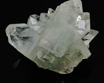 Apophyllite and Stilbite Crystal Cluster from India, 2.28" x 1.65" x 1.62", weight:  75 grams