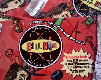 Trading Cards-Bill Nye The Science Guy Trading Cards 3 PACKS