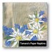 4 Decoupage Napkins, Paper Napkins, ENZIAN DAISIES RUSTIC, 33cm 13 Inch. Printed Paper Napkins for Decoupage, Paper Serviette.