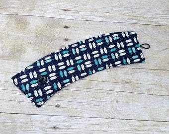 Feathers with Metallic Accents, Coffee sleeve, Reusable cup cozy, Eco friendly, Coffee cup sleeve, Coffee cozy, cup cozy, cup sleeve