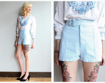 1970s Shorts // Time & Place Shorts // vintage 70s cotton shorts