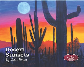 2018 Wall Calendar, Desert Sunsets by Artist Julie Bonner