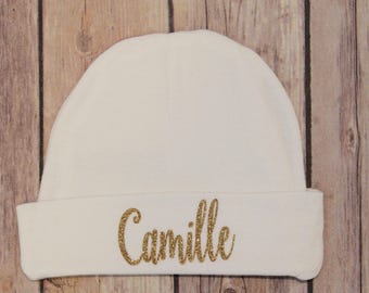 Personalized Newborn Hat, Baby name hat, baby hat, Newborn baby hat, Newborn baby name hat, baby name hat, Personalized baby hat