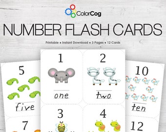 printable 0 30 number flashcards instant download