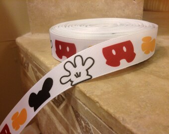 5 YDS Mickey Mouse Body Parts Ribbon (7/8")
