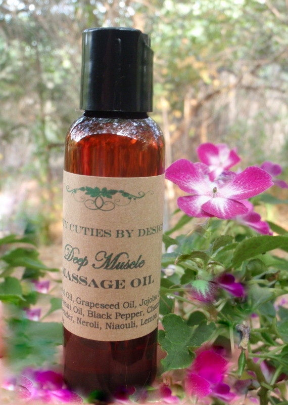 Muscle Relief Massage Oil 2 oz All Natural Custom