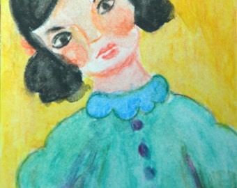 Original ACEO Watercolor Painting- Wonder