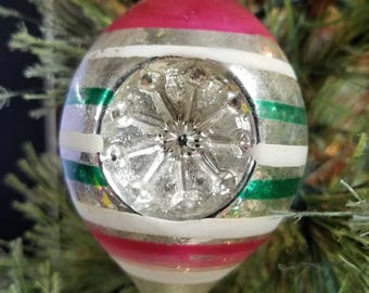 Shiny Brite, Double Indent, Christmas Ornaments, Vintage Glass Bulb, Christmas Ornaments