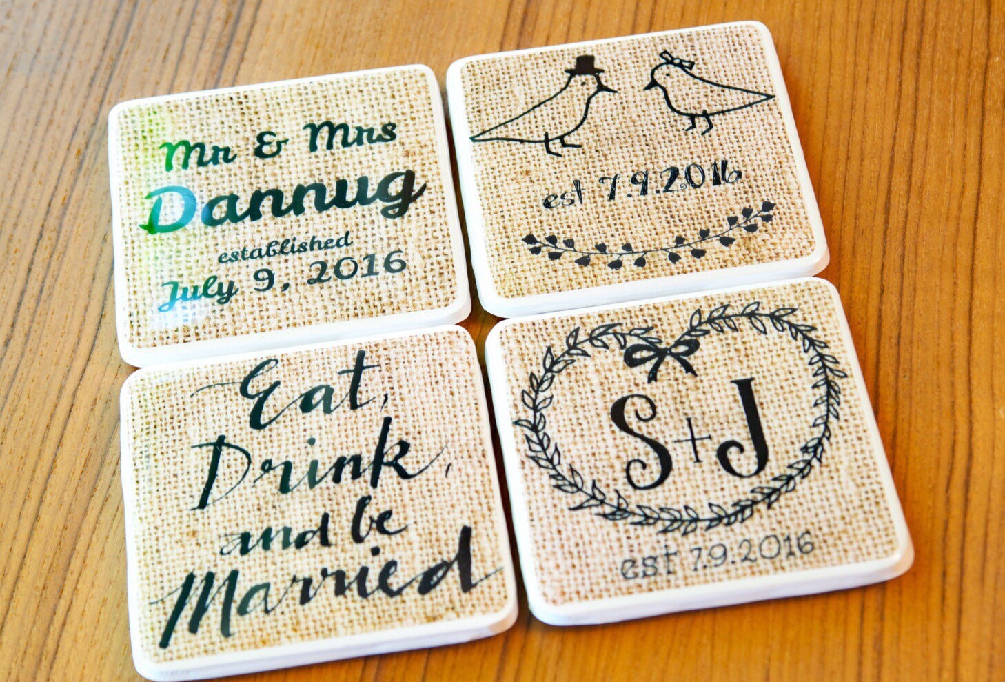 Custom Wedding Coasters Personalized Coasters Wedding Gift