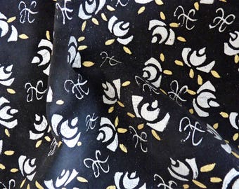 8" X 10" Smooth Black Suede Subtle Shimmer Embossed Print Leather