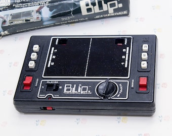 70 s vintage Blip jeu numérique, Tomy jeu pour lui, jeux Vintage pour les garçons, Vintage Pong jeu vidéo Gamer cadeau pour enfant, Tomy jouets jouet ordinateur de poche