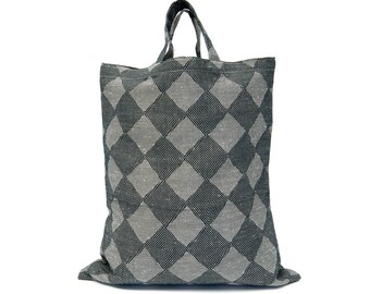 Semi Linen Tote Bag, Linen/Cotton Shopping Bag, Semi Linen Market Bag