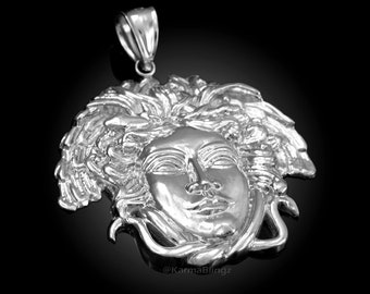Sterling Silver Medusa Pendant (small, medium, large)