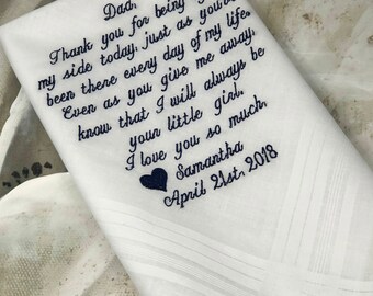 Personalized Handkerchief, Wedding Hankie, Personalized Wedding Handkerchief, Monogrammed Handkerchief -Embroidered-