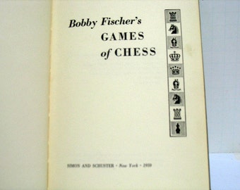 Bobby Fischer's Games of Chess Book, Vintage Hardcover HB First Press 1959 Simon & Schuster