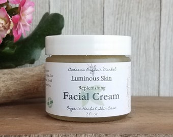 Organic Facial Cream, Natural Unscented Facial Moisturizer, Botanical Face Cream, Cocoa Butter Cream, Gluten Free Skin Care Product