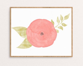 Floral Wall Art Nursery Girls Decor Room