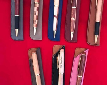 Personalized Leatherette Pen and case, Engraved Case, Custom Engraved Pen,Father's Day, Graduation, Executive Gift, New Career