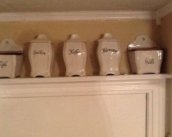 Antique porcelain containers 1900's