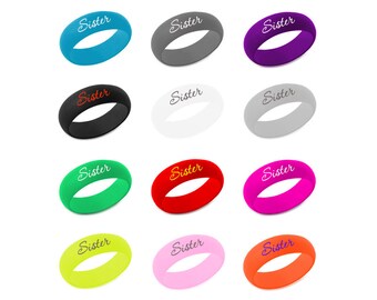 Sister Ring Custom Wedding Band Silicone Ring Personalized Silicone Rubber Band Birthday Anniversary Christmas Gift Mother's Day