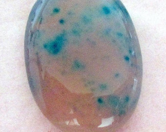 Agate - blue - undrilled - tinted ref5333