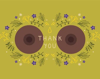 Thank You Card - (Matcha / Strawberry)