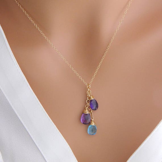 Personalized Mother Necklace Birthstone Necklace for Mom
