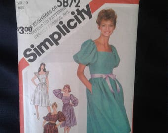 Vintage Simplicity 5872 Dress Pattern - Size 10