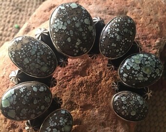 Harley Jake Hubei Turquoise & Sterling Silver Naja Signed