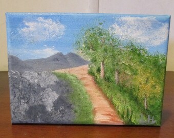 Small Oil Painting/Mountain Path