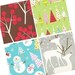 Contemporary Christmas patterns - (1x1) One Inch or 25mm Pendant Images - Digital Collage Sheet - Buy 2 Get 1 Free - Instant Download