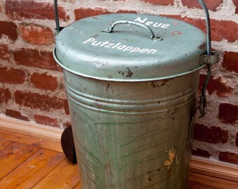 1 x dustbin bin bucket of sheet metal