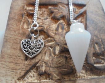 White Agate dowsing pendulum
