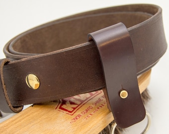Belt Loop Keychain - Horween Shell Cordovan #8 Burgundy