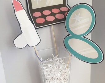 Birthday party package, Makeup party decorations, Makeup theme, Makeup birthday, makeup decor, Makeup party, party package, party supplies