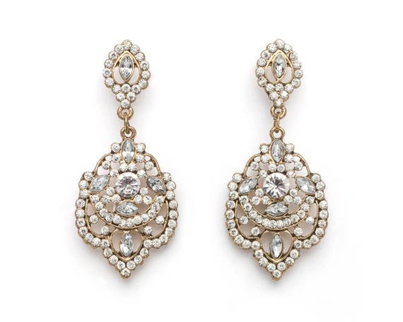 Gold Vintage Chandelier Earrings Gold Chandelier Earrings - Gold Vintage Chandelier Earrings Gold Chandelier Earrings