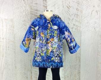 Girls Jacket, girls coat, fairy coat, fairy jacket, Blue fairy coat