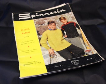 Vintage knitting patterns from Spinnerin yarn 1965