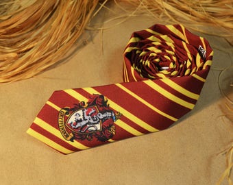 Harry Potter Necktie - Gryffindor Tie - Geek Gift - Harry Potter Themed Accessory