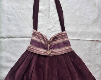 Handmade velvet bag - Unique Piece