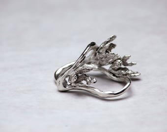 Ziba Khatibi Sterling Silver Freeform Floral Ring
