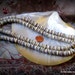 Vintage Tibetan Buddhist Yak Bone Brass Turquoise Coral Inlay 108 Beads Prayer Mala from Nepal