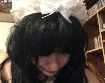 Sweet lolita gothic headband, pink, bow