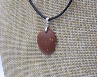 Natural Irish Beach Pebble Pendant Necklace