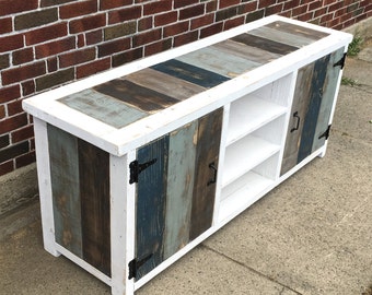 Industrial Modern Reclaimed Wood Entertainment Center