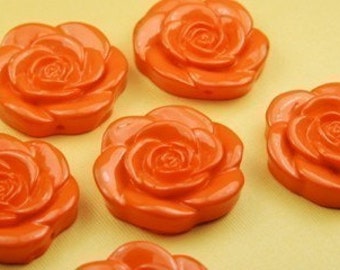 Large Vintage Carved Rose pendant