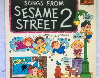 Disneyland Childrens Songs from Sesame Street 2 Vinyl LP 1972 Record Album VG #sing #SesameStreet